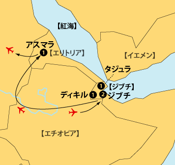 エリトリアジブチ地図sp