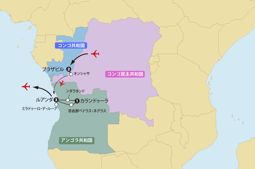 コンゴ・アンゴラ地図pc