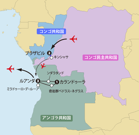 コンゴ・アンゴラ地図sp