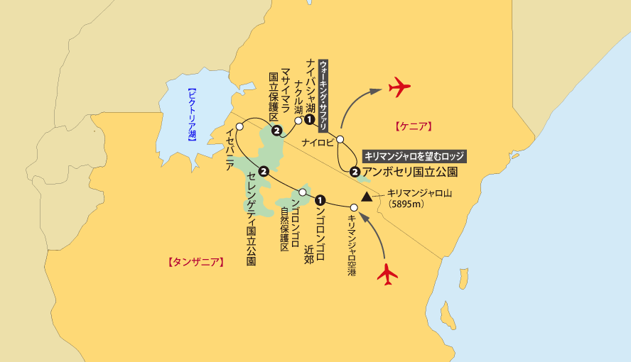 ケニア・タンザニア地図sp