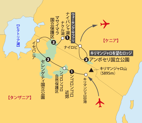 ケニア・タンザニア地図sp