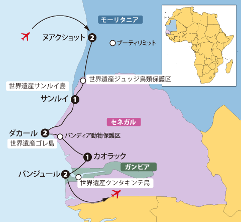 アフリカ大陸最西端地図sp