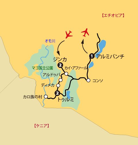 マダガスカル10日間地図sp