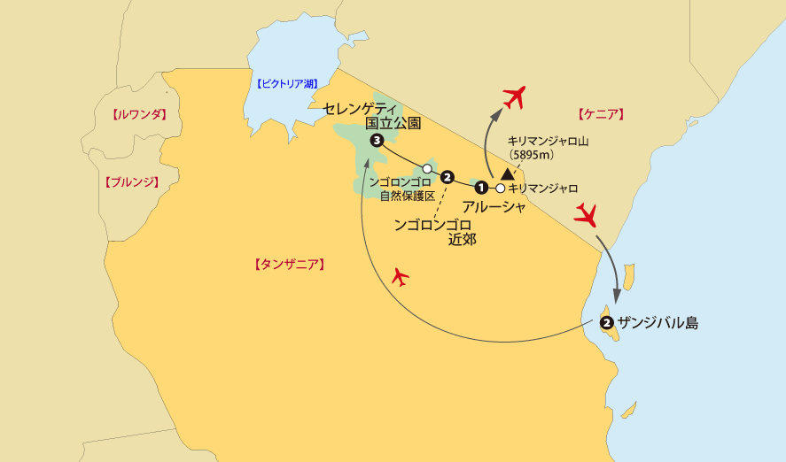 ザンジバル島・タンザニア地図sp