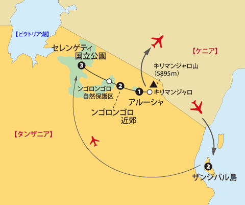 ザンジバル島・タンザニア地図sp