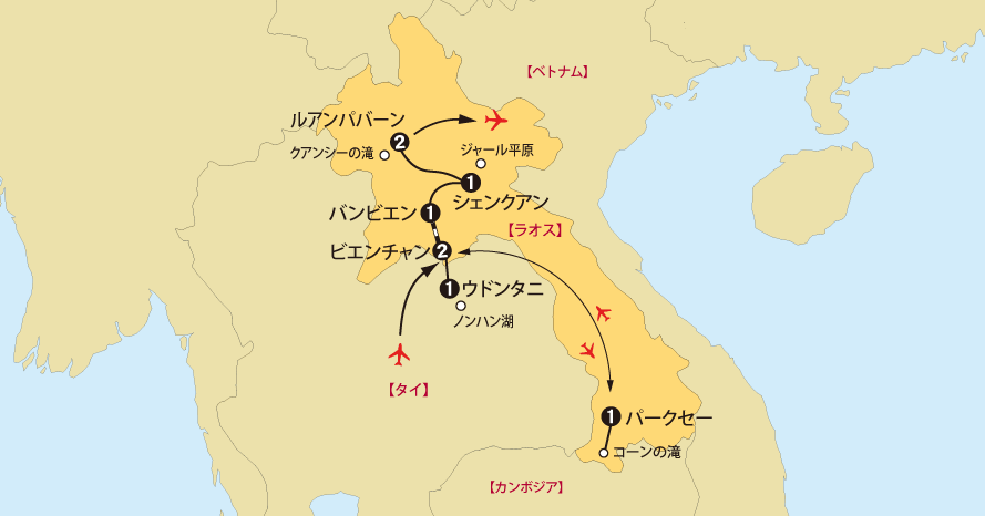 ノンハン湖とラオス地図pc