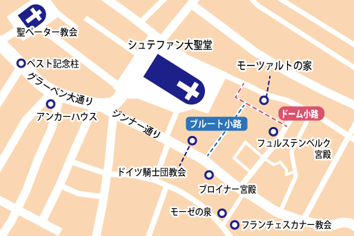 シュテファン大聖堂周辺地図