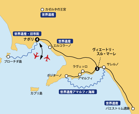 アマルフィナポリ地図