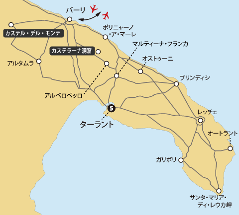 ターラント滞在地図sp