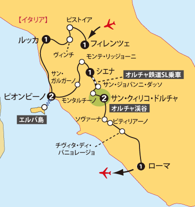 トスカーナ・エルバ地図sp