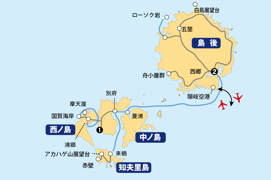 隠岐島４日間地図pc