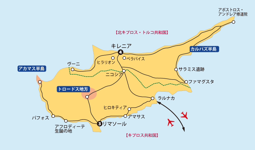 キプロス10日間地図pc