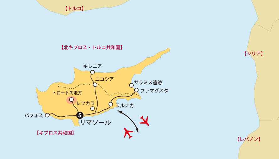 キプロス8日間地図pc