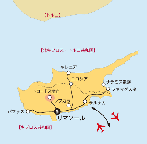 キプロス8日間地図sp