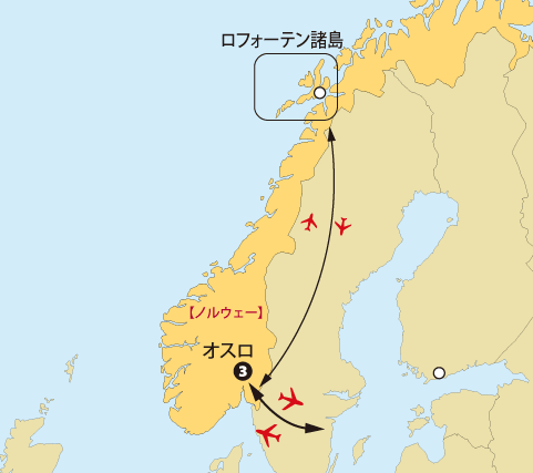 ロフォーテン諸島広域図