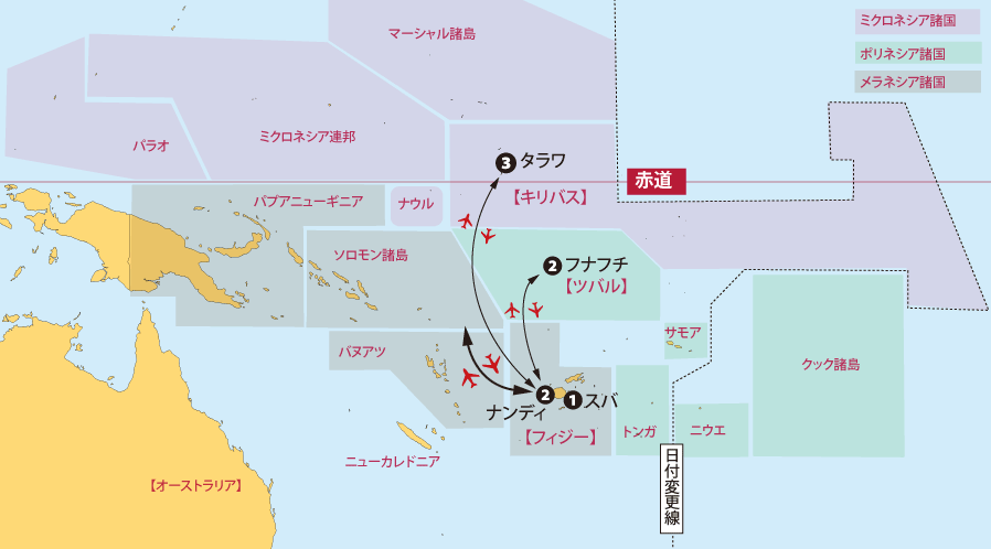 パラオ・ミクロネシア・マーシャル地図pc