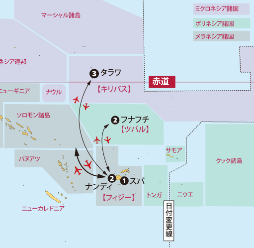 パラオ・ミクロネシア・マーシャル地図sp