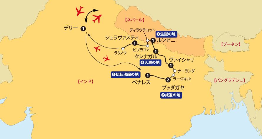 インド大周遊14日間地図pc