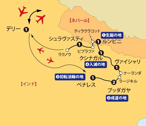 インド大周遊14日間地図sp