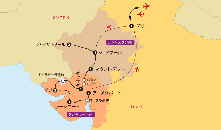 インド大周遊14日間地図pc