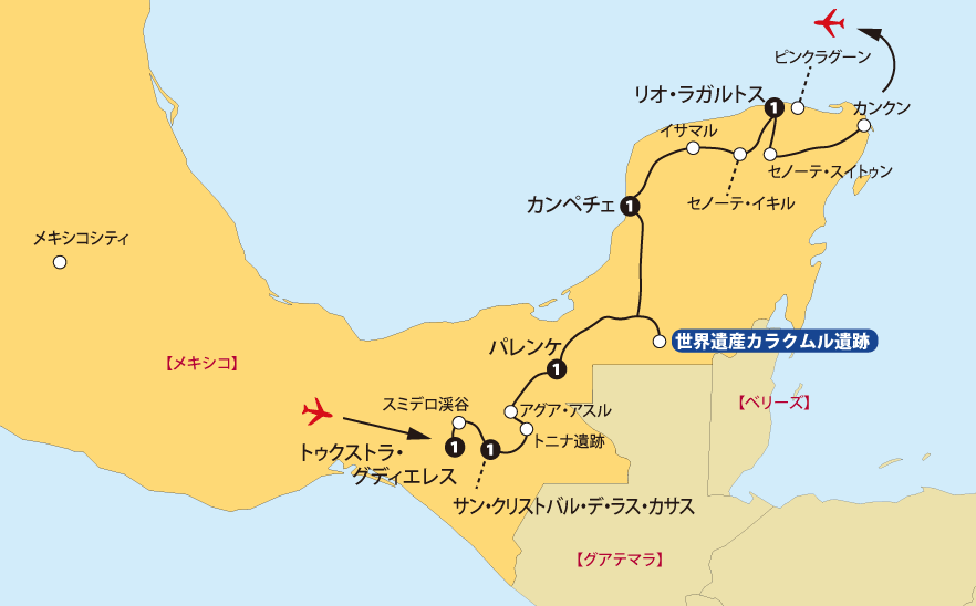 ユカタン・マヤ地図pc