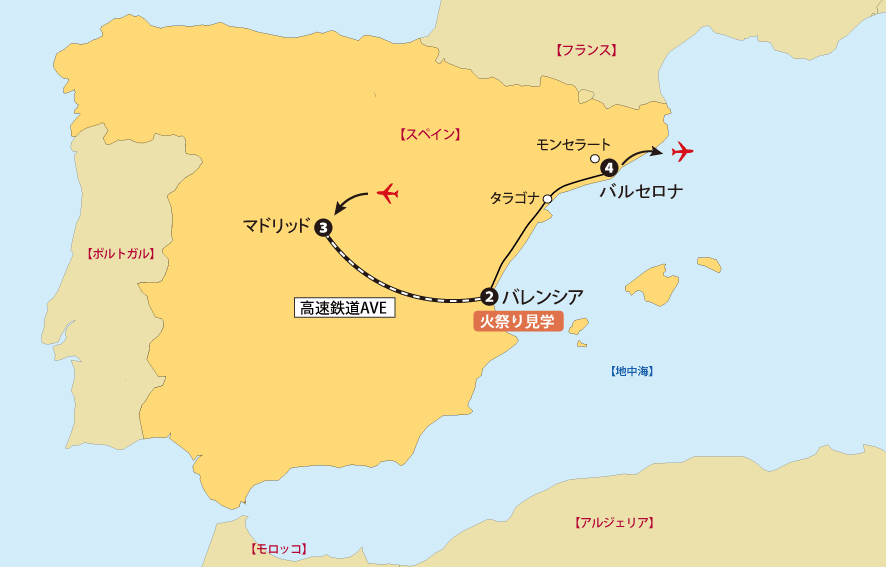 バレンシア火祭り・３大都市地図pc