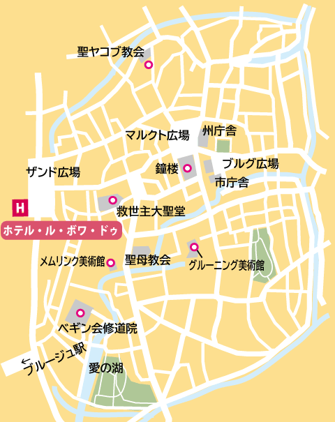 ブルージュ地図